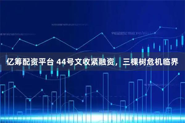 亿筹配资平台 44号文收紧融资，三棵树危机临界